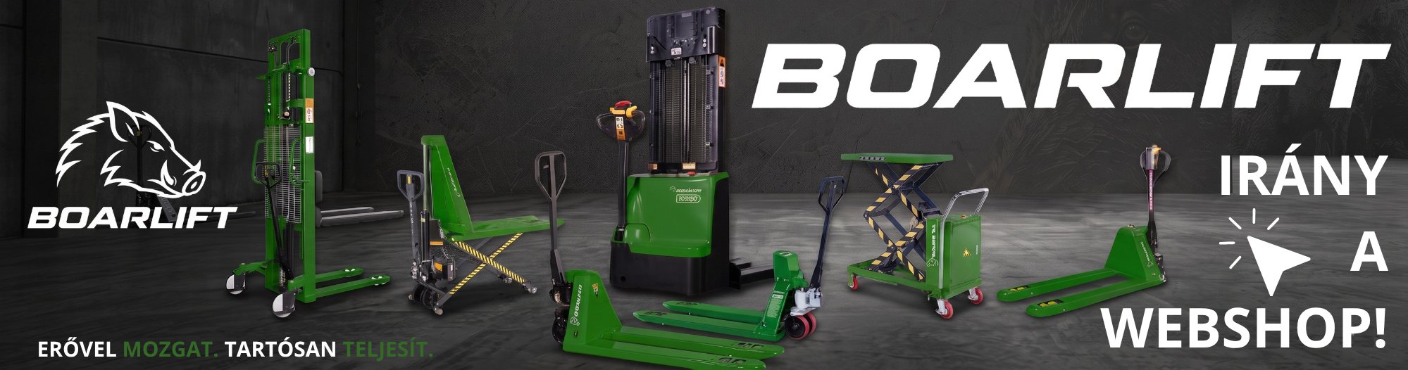 BOARLIFT raklapemelők – irány a webshop
